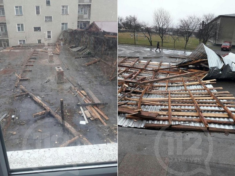 Зірвані дахи і повалені дерева: Україну накрив потужний шторм (фото)