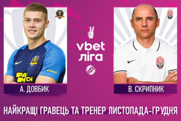 Довбик і Скрипник - лауреати листопада-грудня у Прем'єр-лізі України