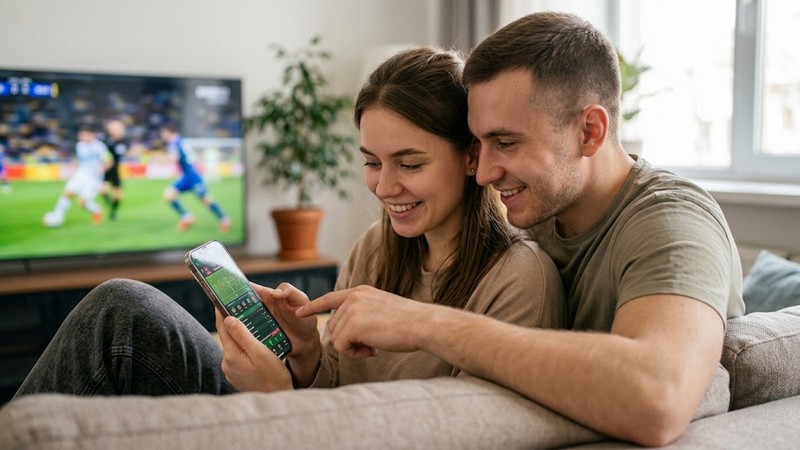 Перегляд live-статистики спортивних подій на екрані смартфона під час