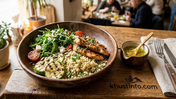 Теплий салат з булгуром та куркою-гриль: сучасні ідеї для легкої вечері