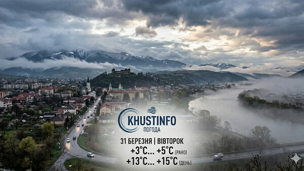 Погода в Хусті на сьогодні: чи готувати парасольки в останній день березня?