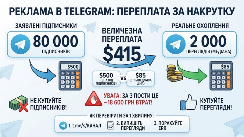 Ви заплатили за рекламу в Telegram-каналі з ботами: як викрити накрутку за 1 хвилину, поки не пізно